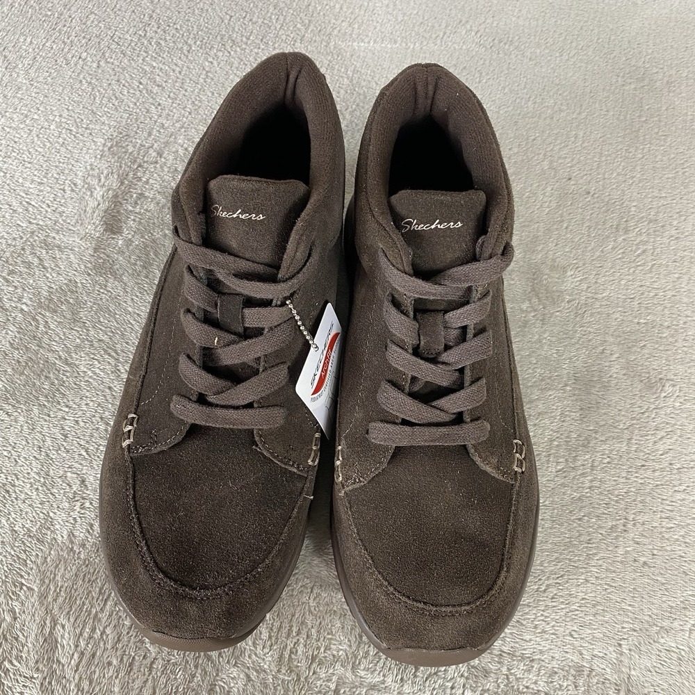 Skechers Arch Fit Gotta Chill Boots Womens Size 10 Brown Suede Comfort NEW - Picture 9 of 13